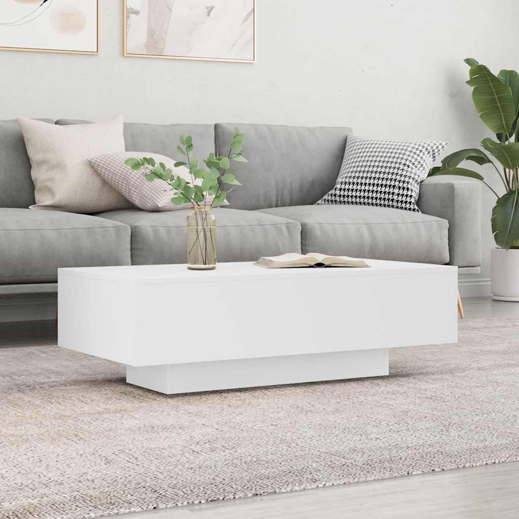 Salongbord Sofabord Hvit 100x49,5x31 cm