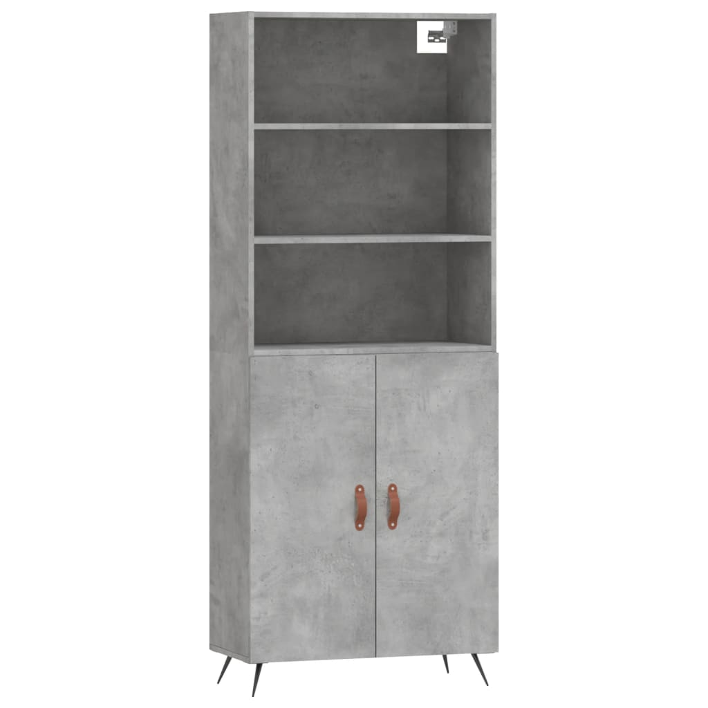 Skap Betonggrå 69,5x34x180 cm