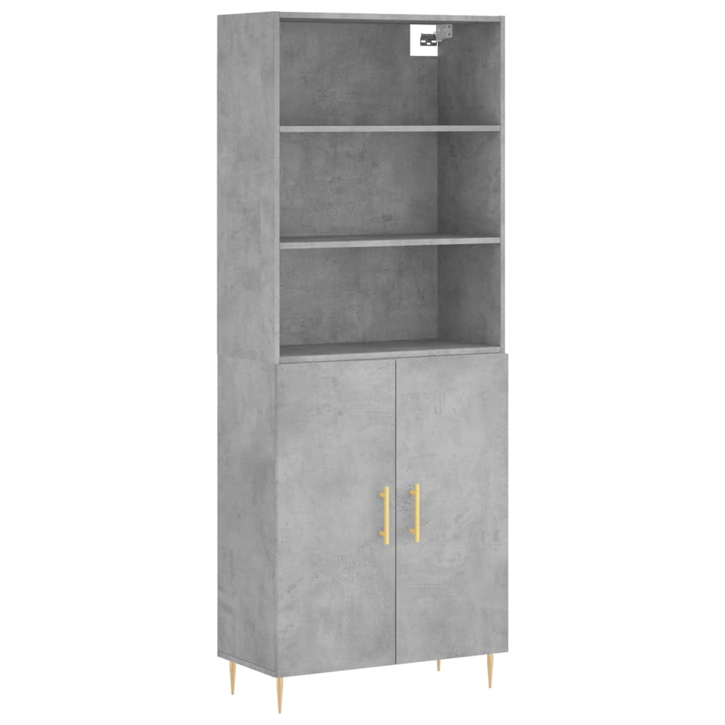Skap Betonggrå 69,5x34x180 cm
