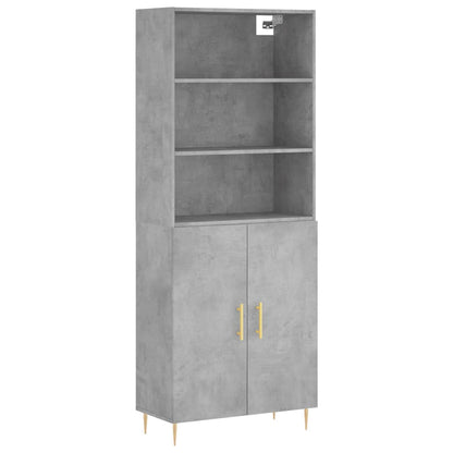 Skap Betonggrå 69,5x34x180 cm