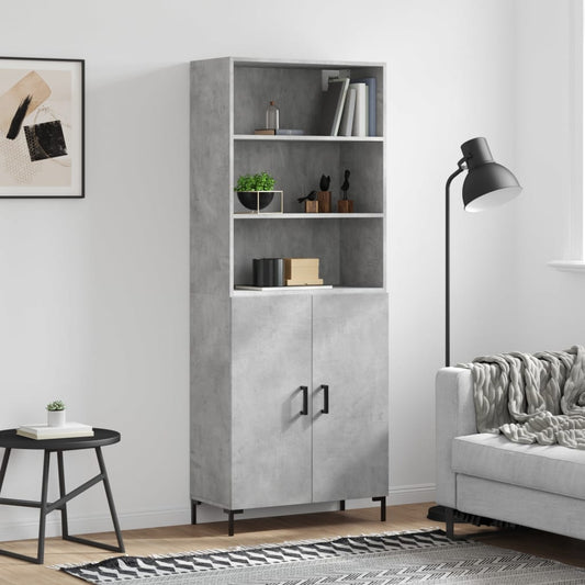 Skap Betonggrå 69,5x34x180 cm