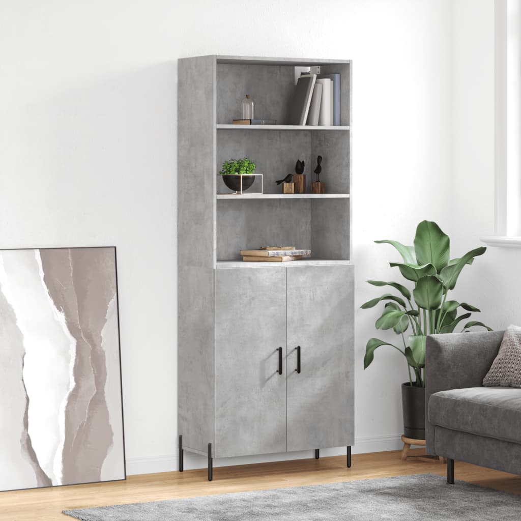 Skap Betonggrå 69,5x34x180 cm