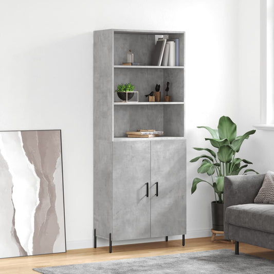 Skap Betonggrå 69,5x34x180 cm