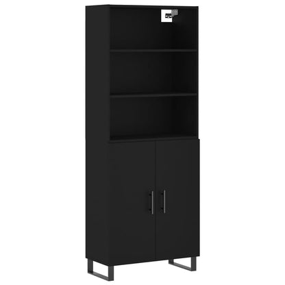 Skap Svart 69,5x34x180 cm