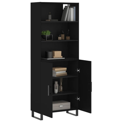 Skap Svart 69,5x34x180 cm