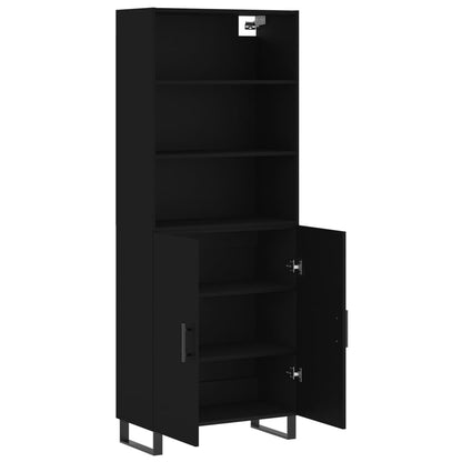 Skap Svart 69,5x34x180 cm