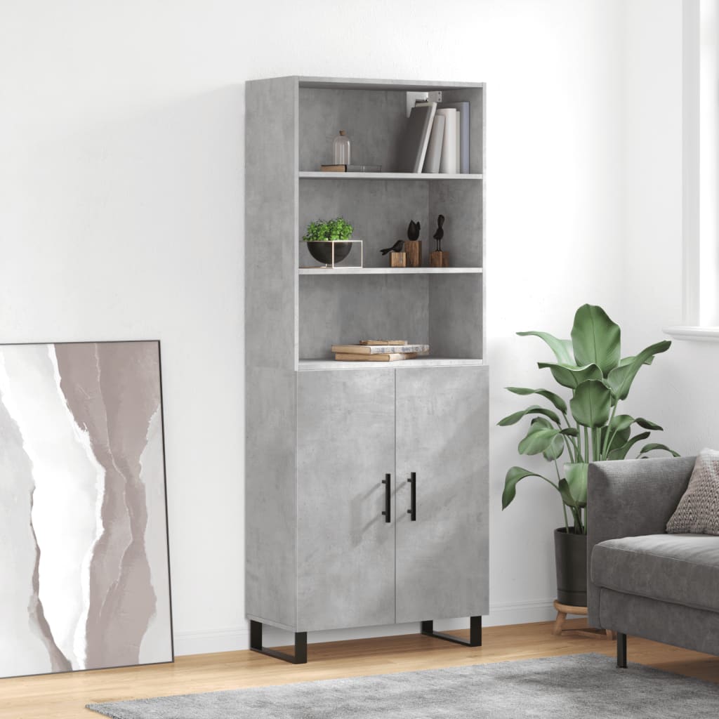Skap Betonggrå 69,5x34x180 cm
