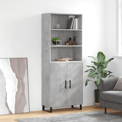 Skap Betonggrå 69,5x34x180 cm