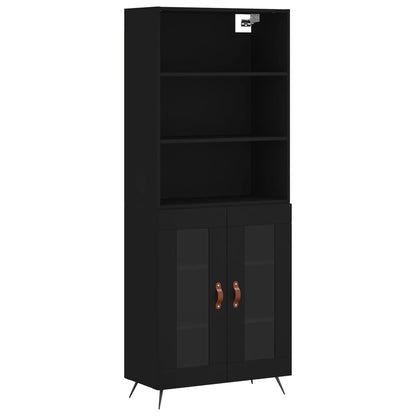 Skap Svart 69,5x34x180 cm