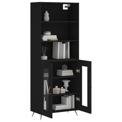 Skap Svart 69,5x34x180 cm