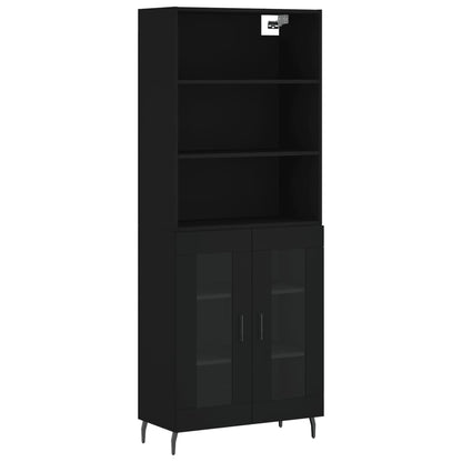 Skap Svart 69,5x34x180 cm