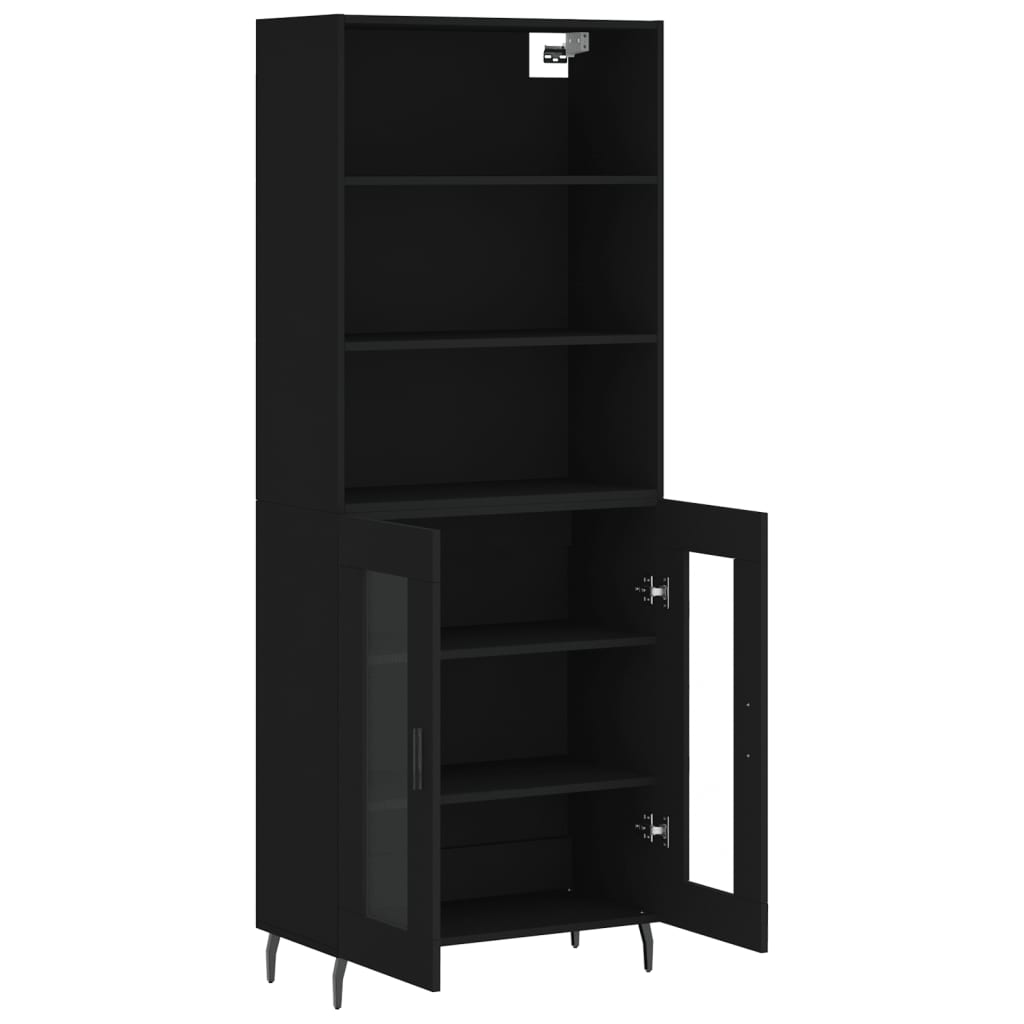 Skap Svart 69,5x34x180 cm