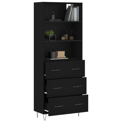 Skap Svart 69,5x34x180 cm