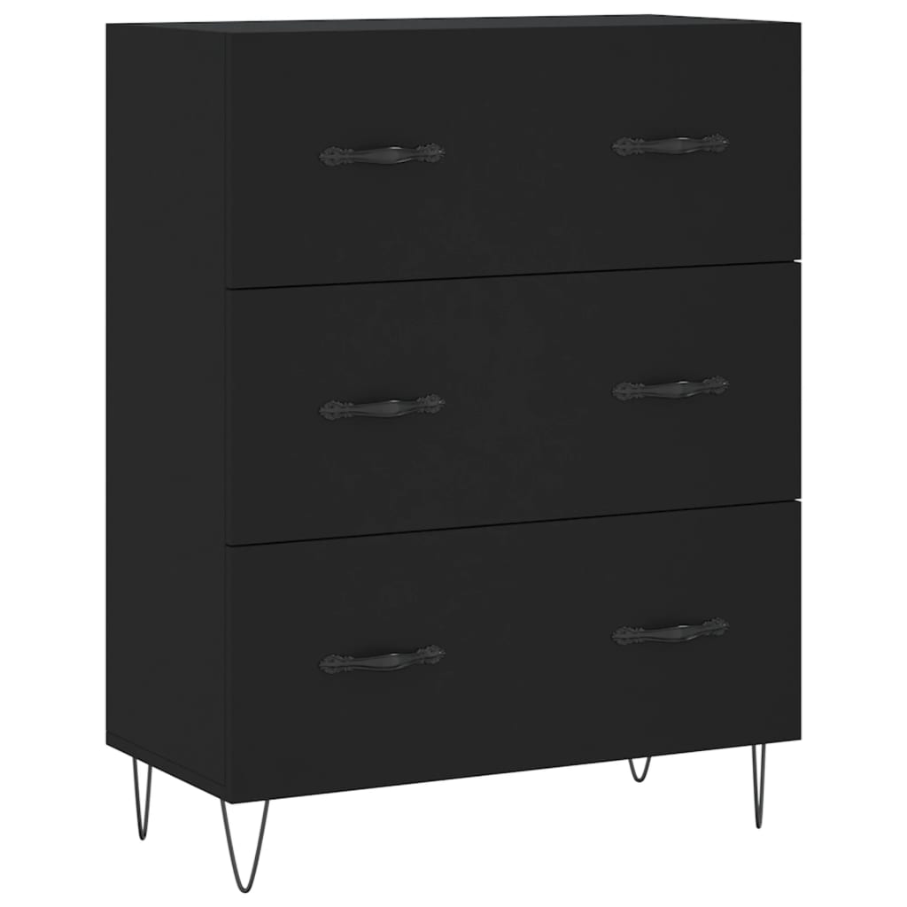 Skap Svart 69,5x34x180 cm