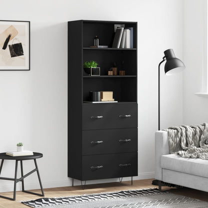 Skap Svart 69,5x34x180 cm