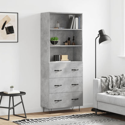 Skap Betonggrå 69,5x34x180 cm