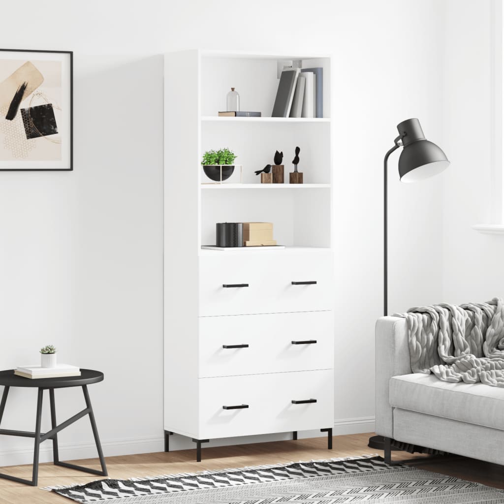 Skap Hvit 69,5x34x180 cm