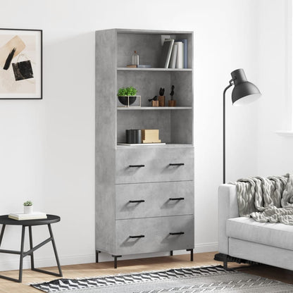 Skap Betonggrå 69,5x34x180 cm