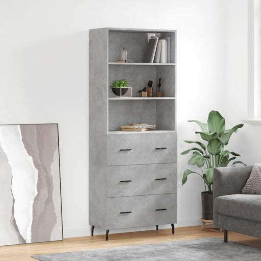 Skap Betonggrå 69,5x34x180 cm