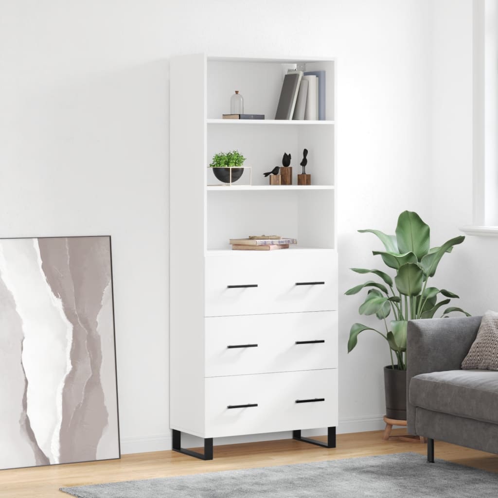 Skap Hvit 69,5x34x180 cm