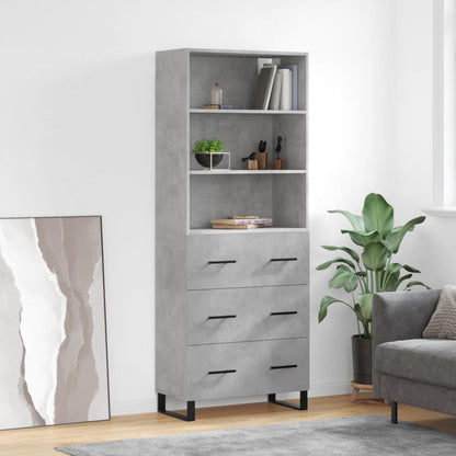 Skap Betonggrå 69,5x34x180 cm