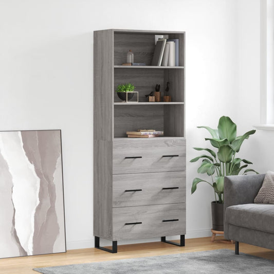 Skap Sonoma Grå 69,5x34x180 cm
