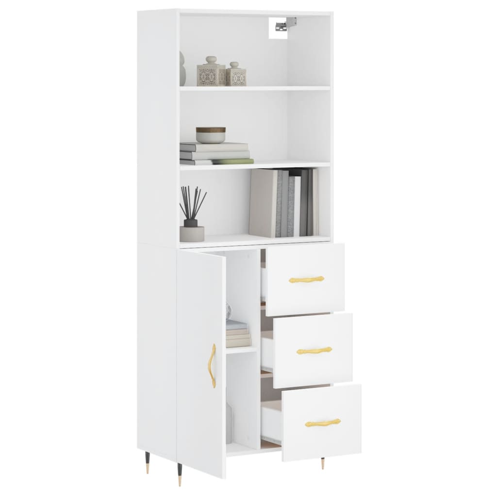 Skap Hvit 69,5x34x180 cm