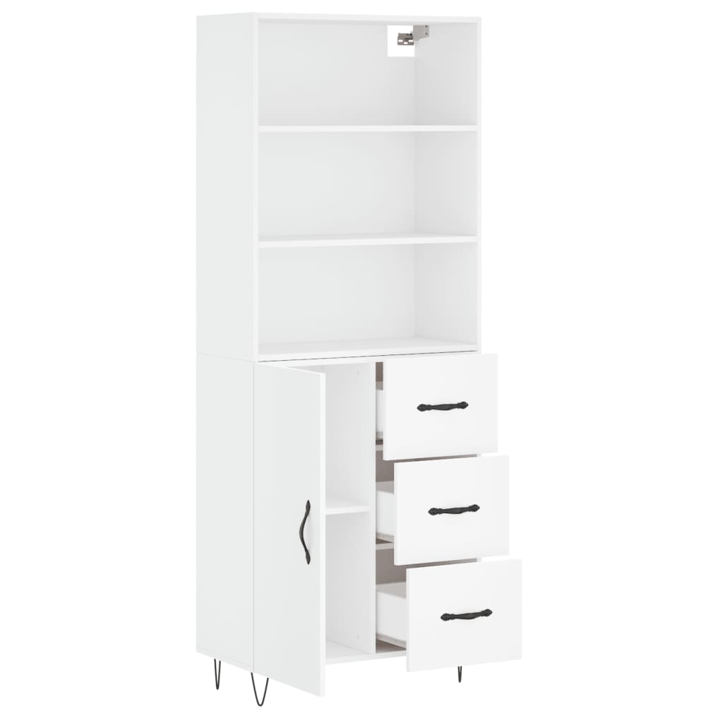 Skap Hvit 69,5x34x180 cm