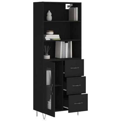 Skap Svart 69,5x34x180 cm