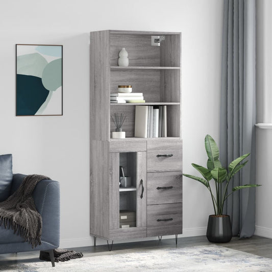 Skap Sonoma Grå 69,5x34x180 cm