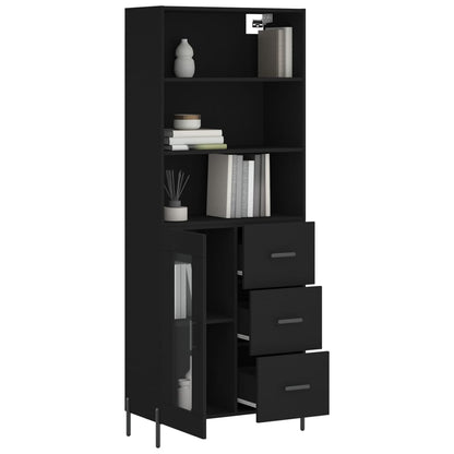 Skap Svart 69,5x34x180 cm