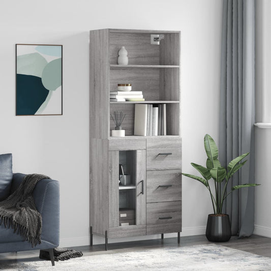 Skap Sonoma Grå 69,5x34x180 cm