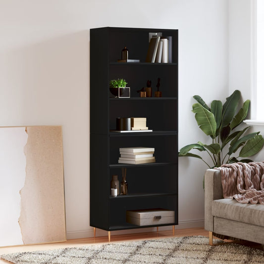 Skap Svart 69,5x32,5x180 cm