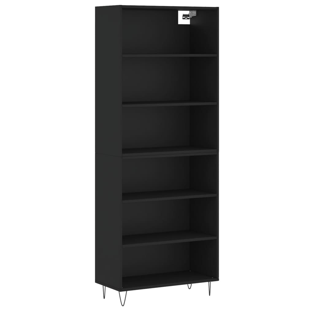 Skap Svart 69,5x32,5x180 cm