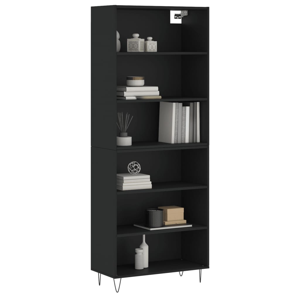 Skap Svart 69,5x32,5x180 cm