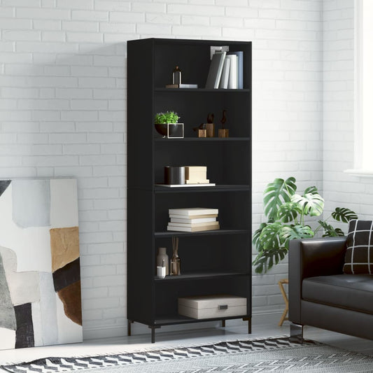Skap Svart 69,5x32,5x180 cm