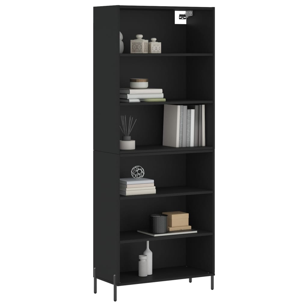Skap Svart 69,5x32,5x180 cm