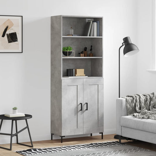 Skap Betonggrå 69,5x34x180 cm