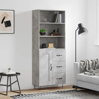 Skap Betonggrå 69,5x34x180 cm