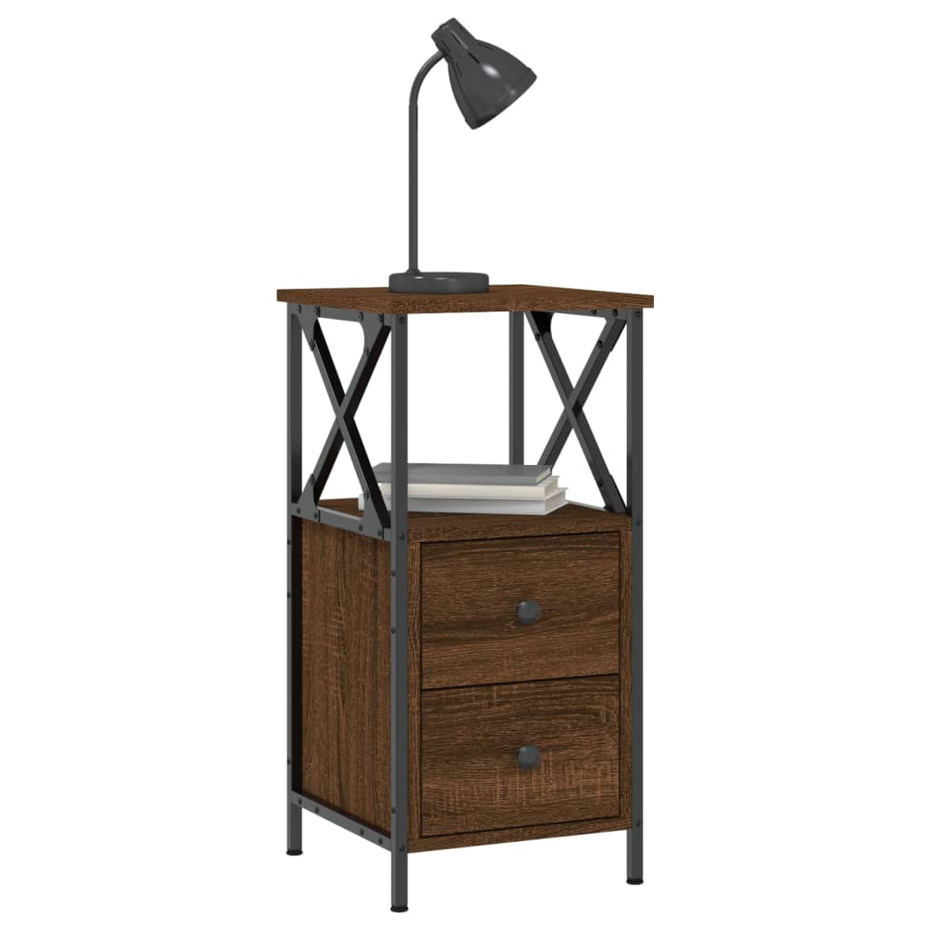 Nattbord Sengbord Brun Eik 34x35,5x70 cm
