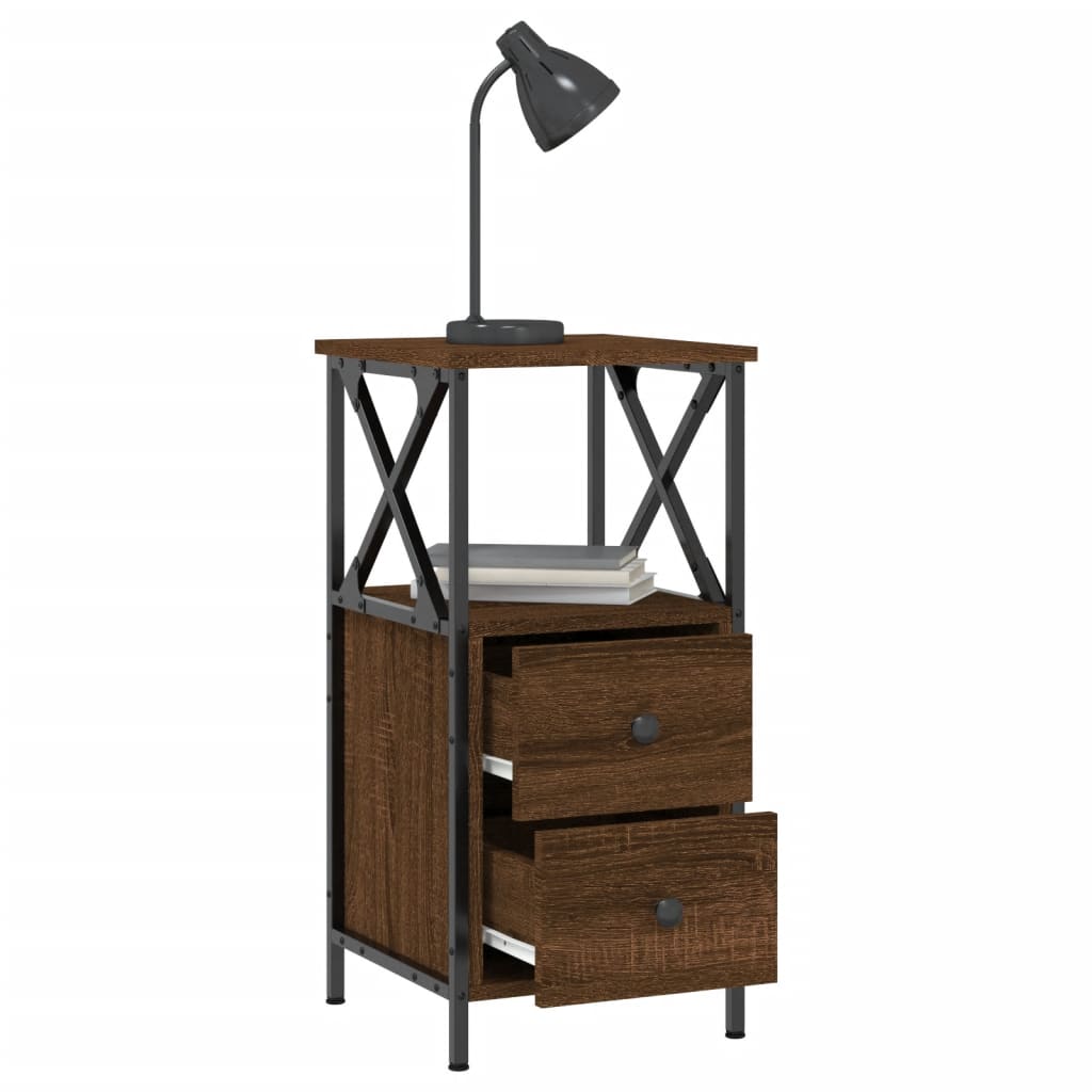 Nattbord Sengbord Brun Eik 34x35,5x70 cm