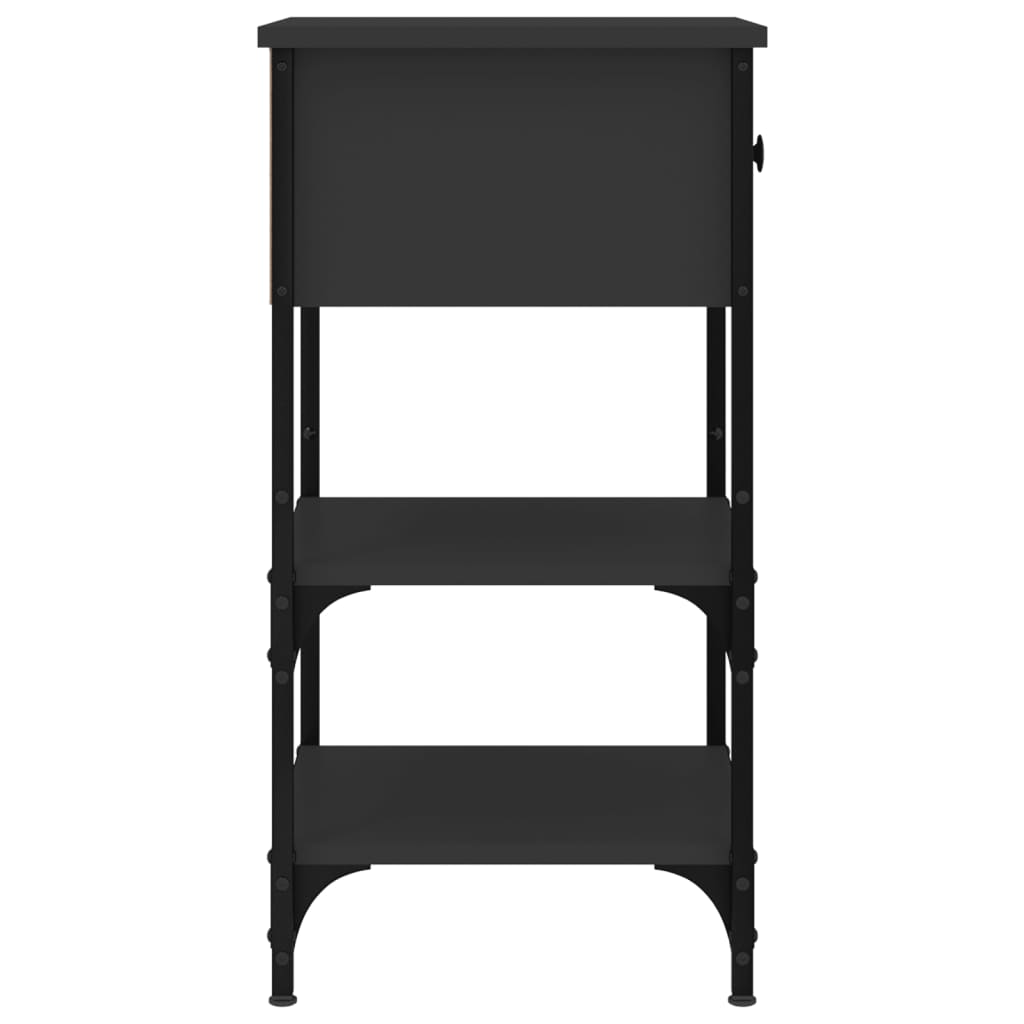 Nattbord Sengbord Svart 34x36x70 cm