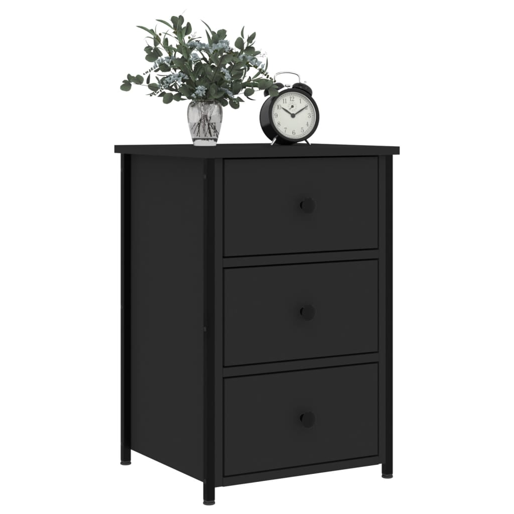 Nattbord Sengbord Svart 40x36x60 cm