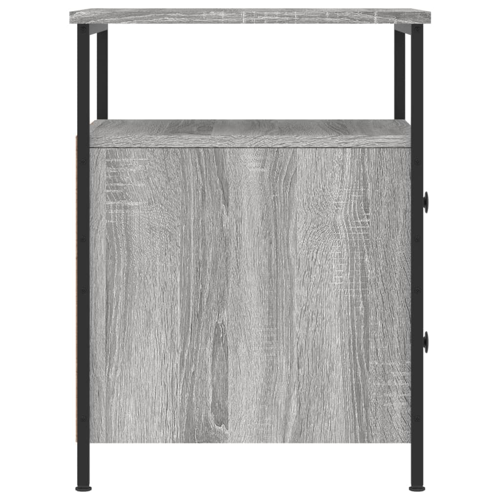 Nattbord 2 stk grå sonoma 44x45x60 cm konstruert tre