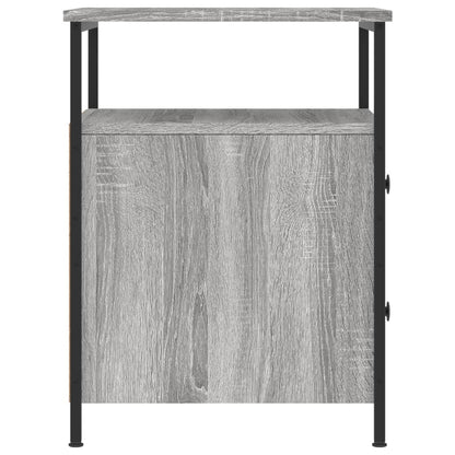 Nattbord 2 stk grå sonoma 44x45x60 cm konstruert tre