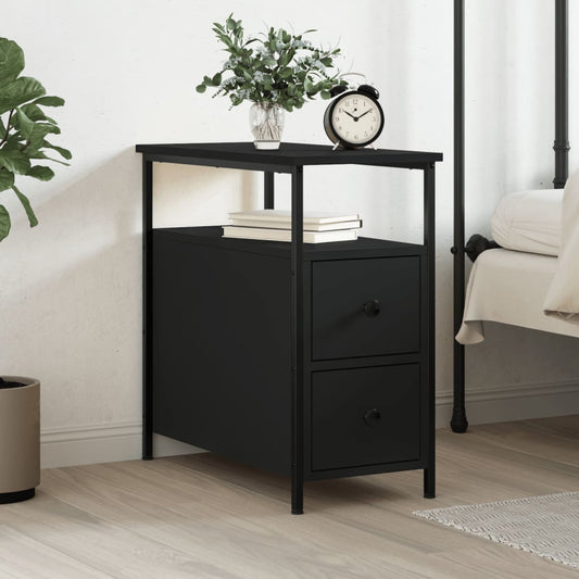 Nattbord Sengbord Svart 30x60x60 cm