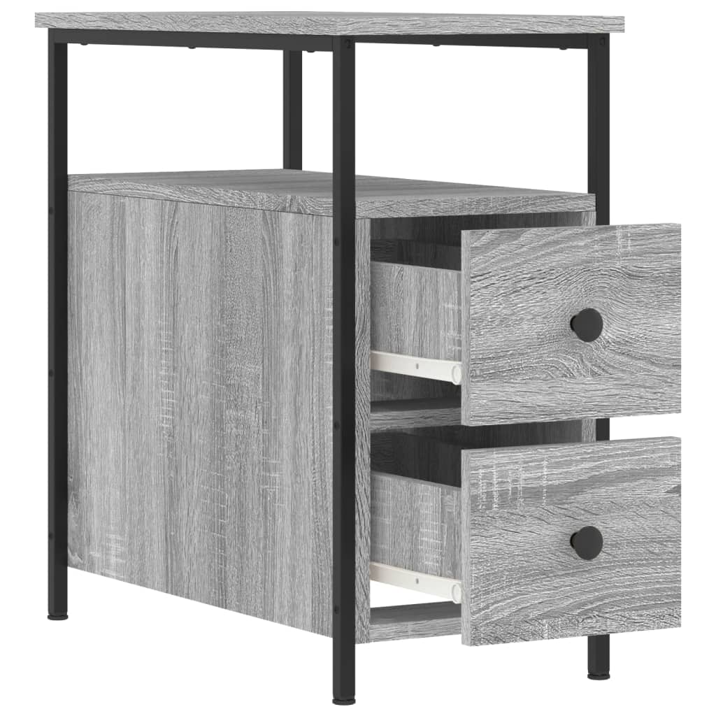 Nattbord Sengbord Sonoma Grå 30x60x60 cm