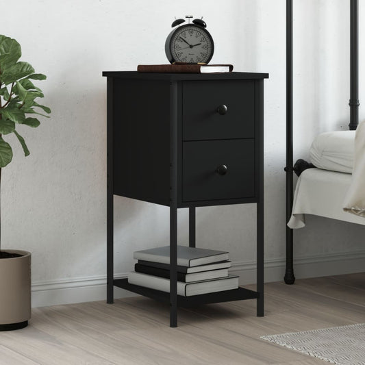 Nattbord Sengbord Svart 32x42x70 cm