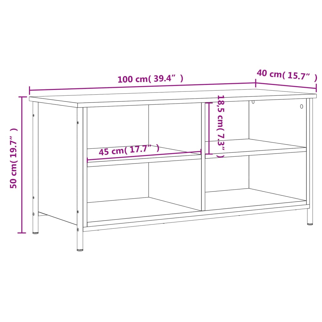TV-Møbel Sonoma Eik TV-benk 100x40x50 cm