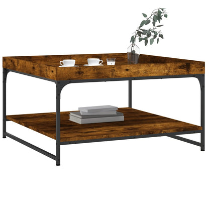 Salongbord Sofabord Røkt Eik 80x80x45 cm
